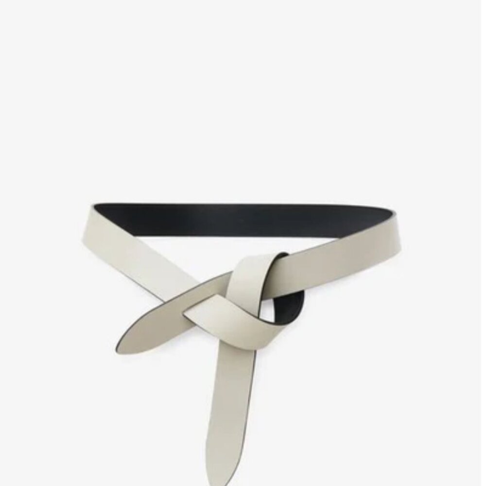 ISABEL MARANT 'Lecce' belt in Chalk/Black